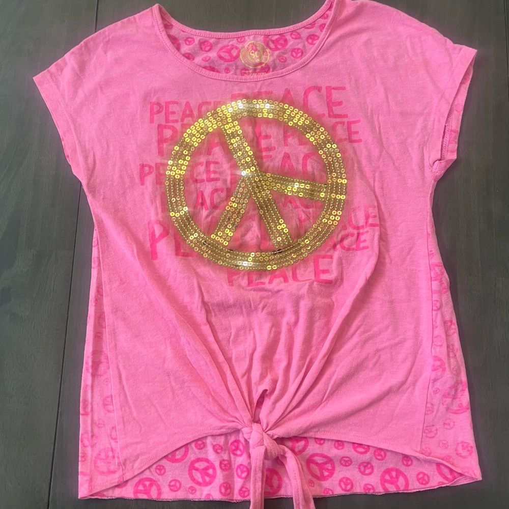 Girls Peace shirt M 10/12